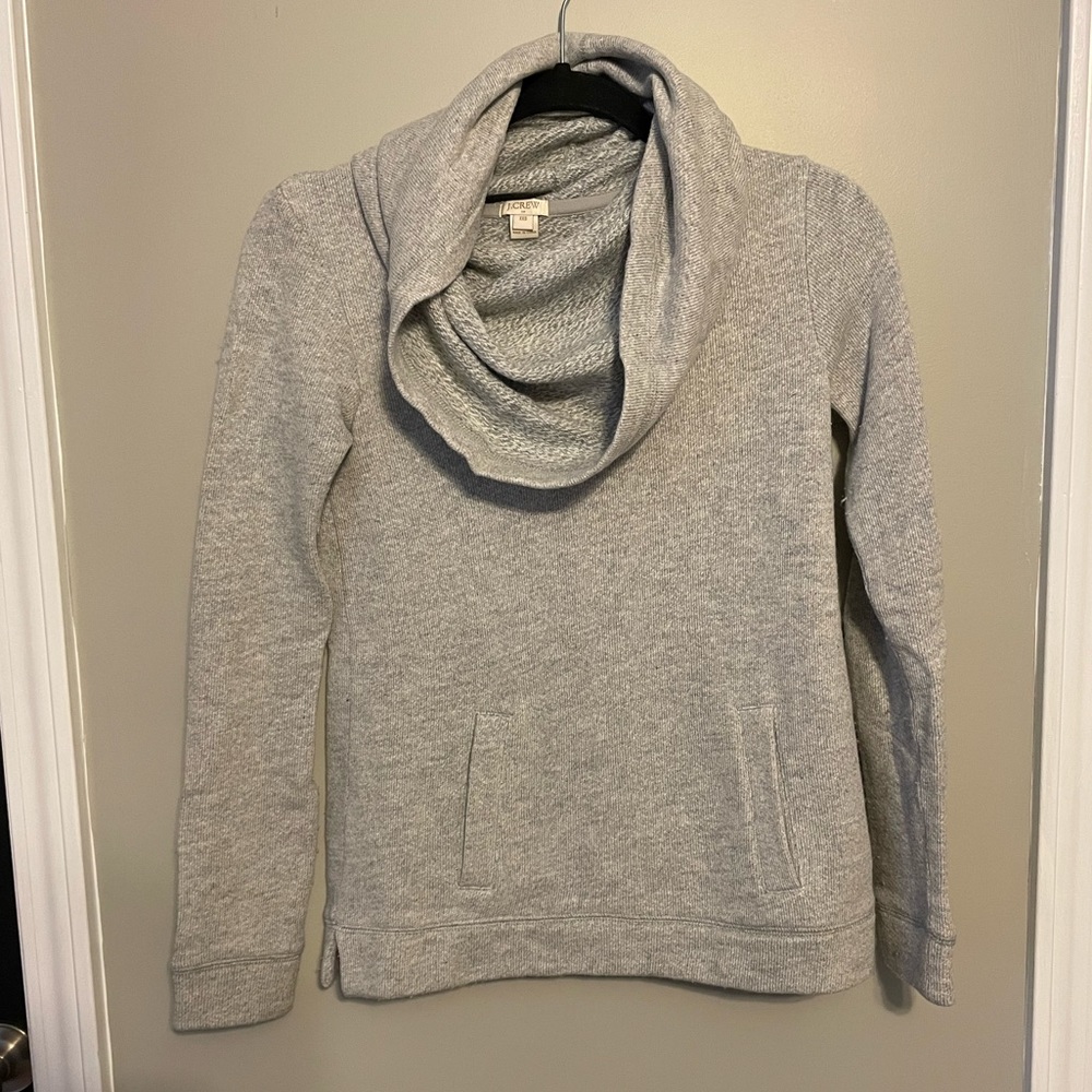 J. Crew Cowl Neck Gray Sweatshirt | Size XXS